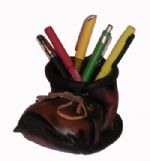 Leather Shoe Pen Holder